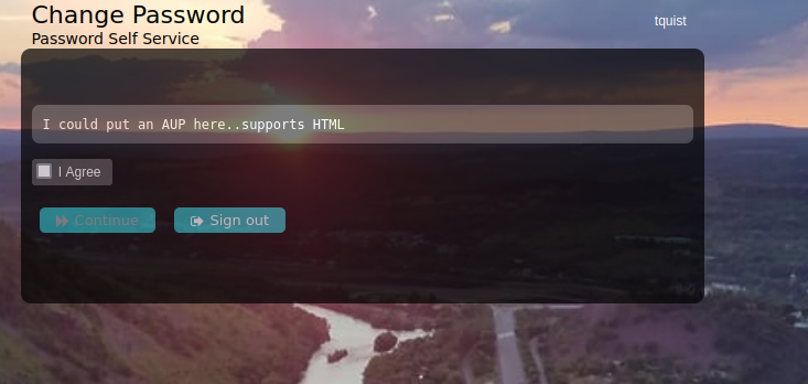 Once validated, you may want to display a terms of use page to the user. These events are all audited.